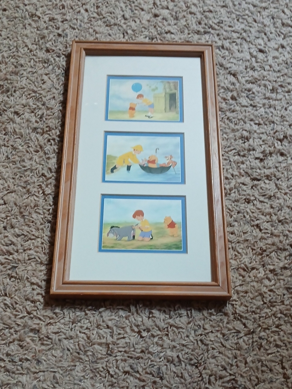 Disney Winnie the Pooh Trio Wall Prints - Brown, White
